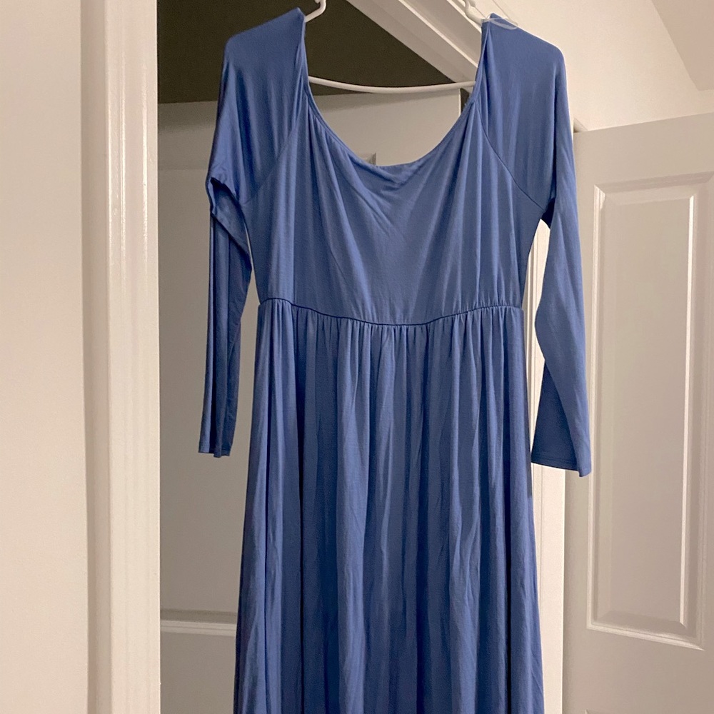Blue maternity dress